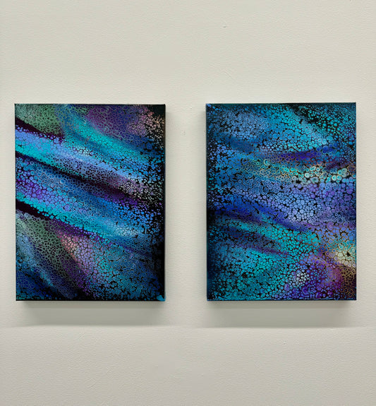 Aurora Borealis - 18x14 inch Diptych Set