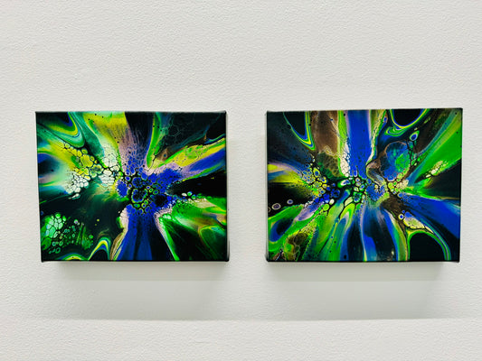 Blue Aura - 8x10 inch Diptych Set