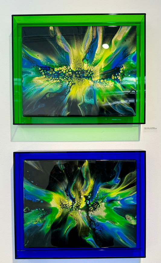 "Blue Aurora-" 11x14 inch Diptych Set