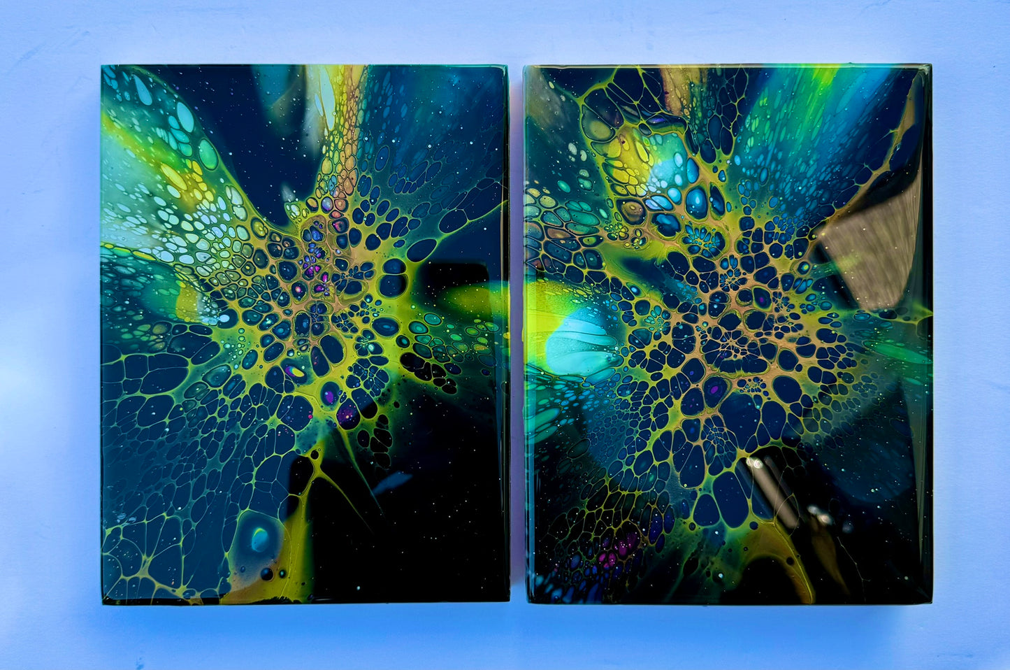 Celestial Starburst - 6x8 inch Diptych