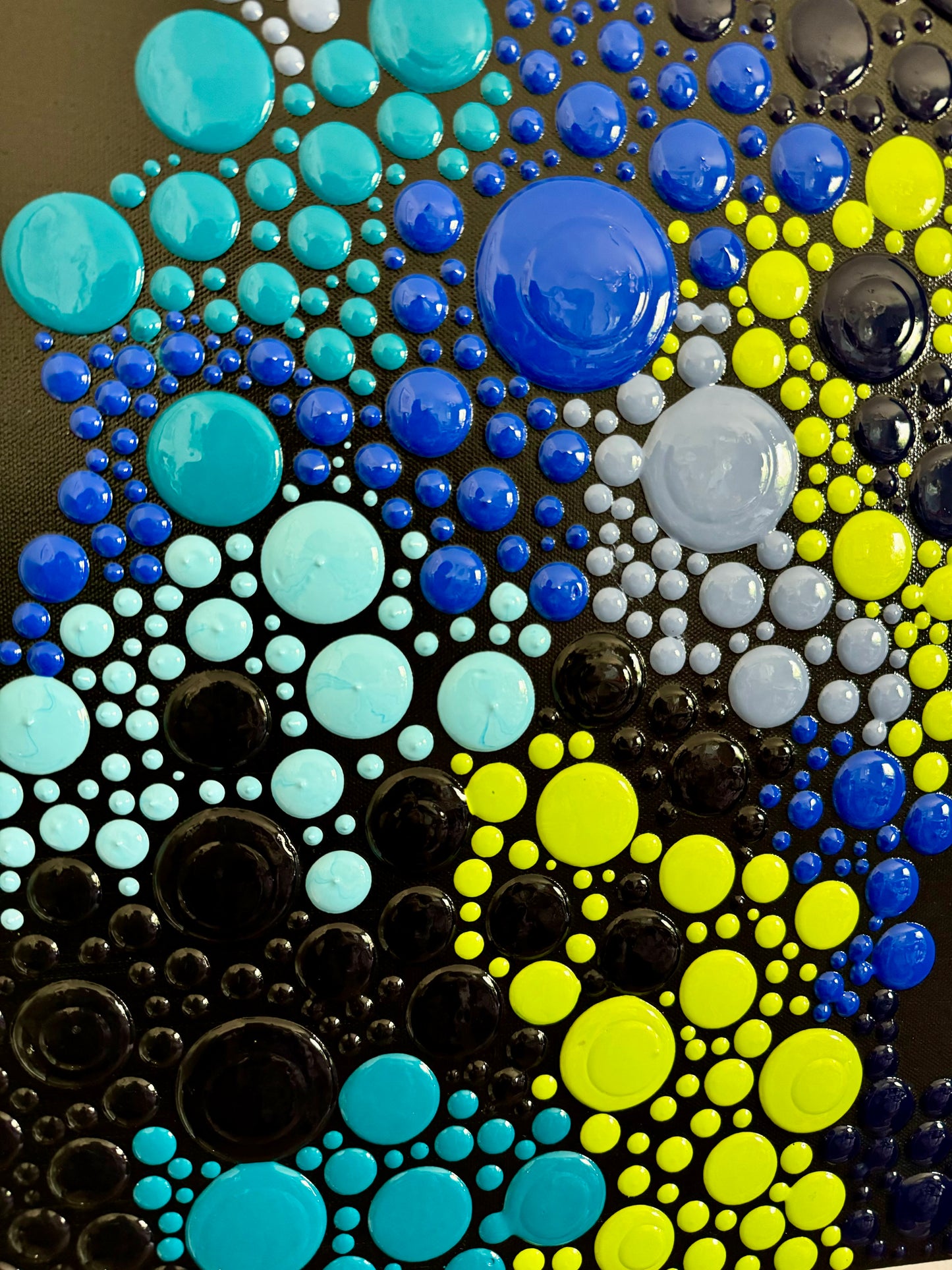 Bubbly Ocean - Abstract Dot Art