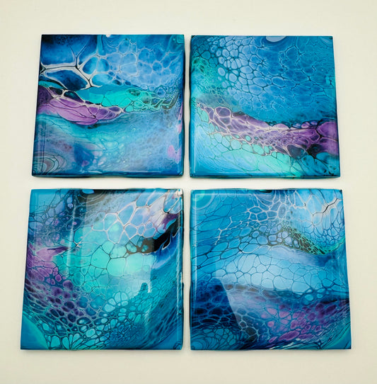 Dreamy Ocean 4 - Piece Coaster Set