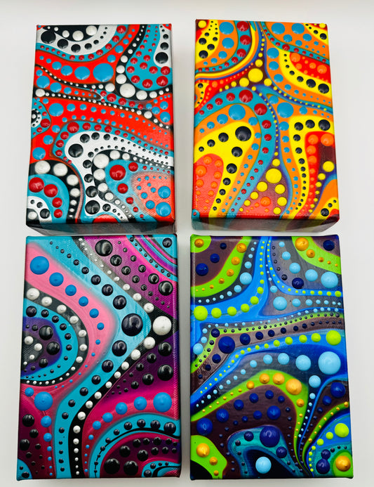 April 16, 2026 - Acrylic Pour - Dot Art Fusion - Acrylic Background Lesson - 10:00 am - 1:00 pm CST