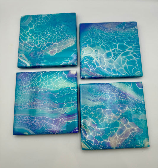 Dreamy Waves 4 - Piece Coaster Set