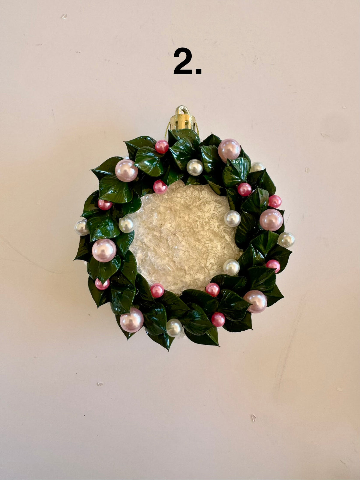 Hand Sculpted Christmas Wreath Ornaments