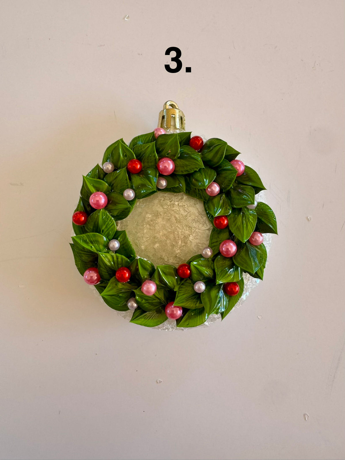 Hand Sculpted Christmas Wreath Ornaments