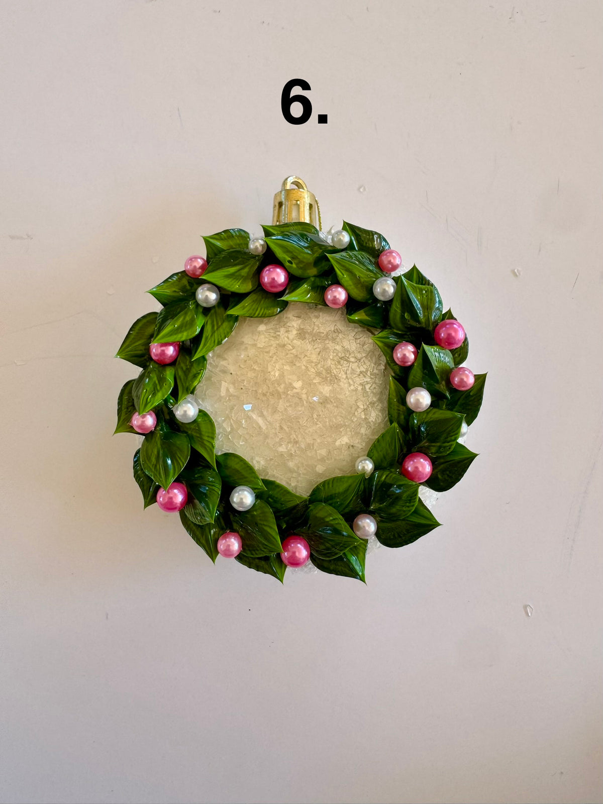 Hand Sculpted Christmas Wreath Ornaments