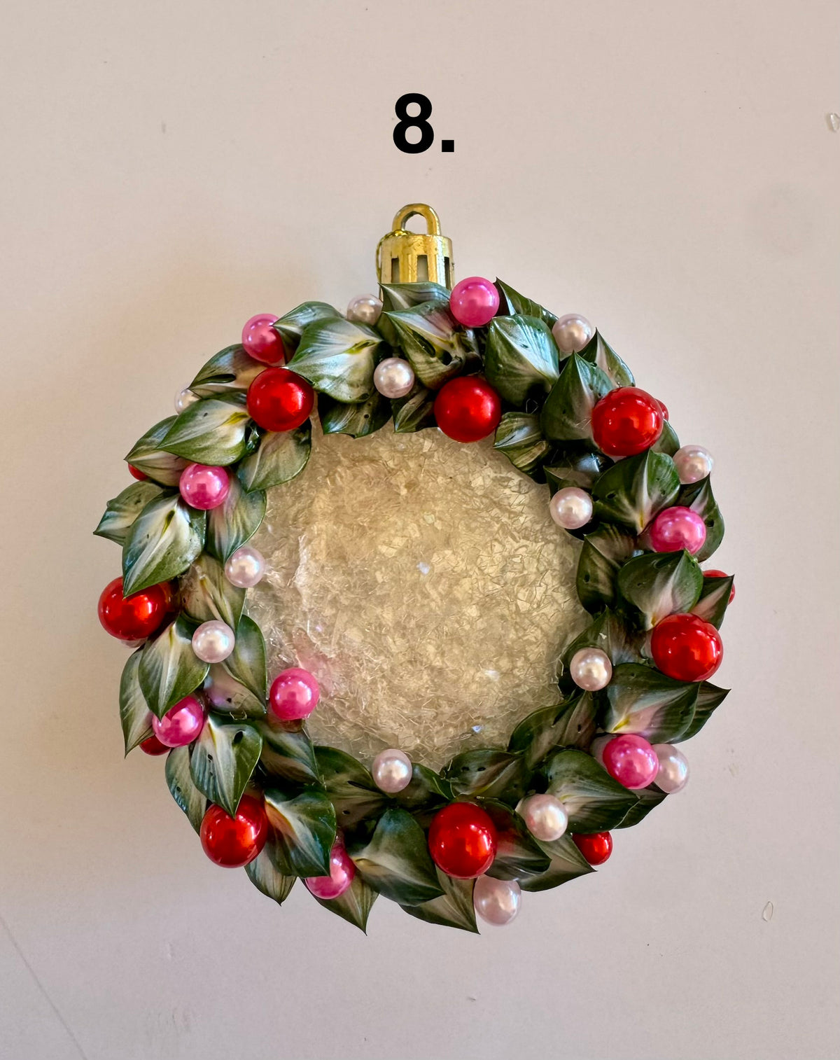 Hand Sculpted Christmas Wreath Ornaments