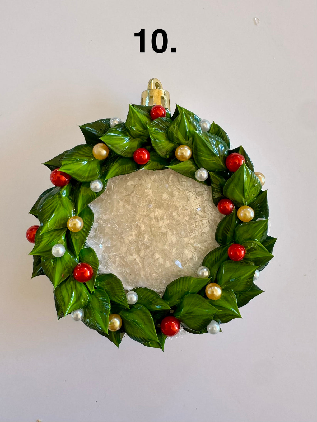 Hand Sculpted Christmas Wreath Ornaments