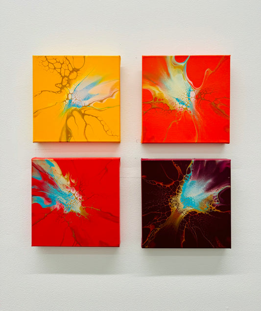 Warm Nimbus - 10x10 inch Quad Set of 4